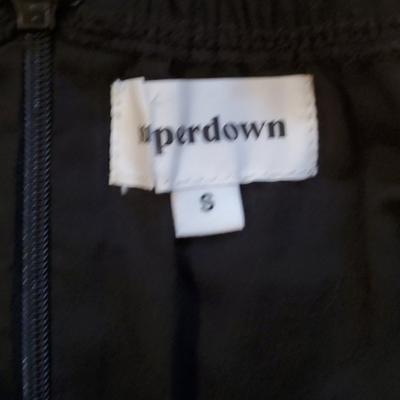 Revolve Superdown Off The Shoulder Black Cotton Mini Dress Size Small - Picture 9 of 10